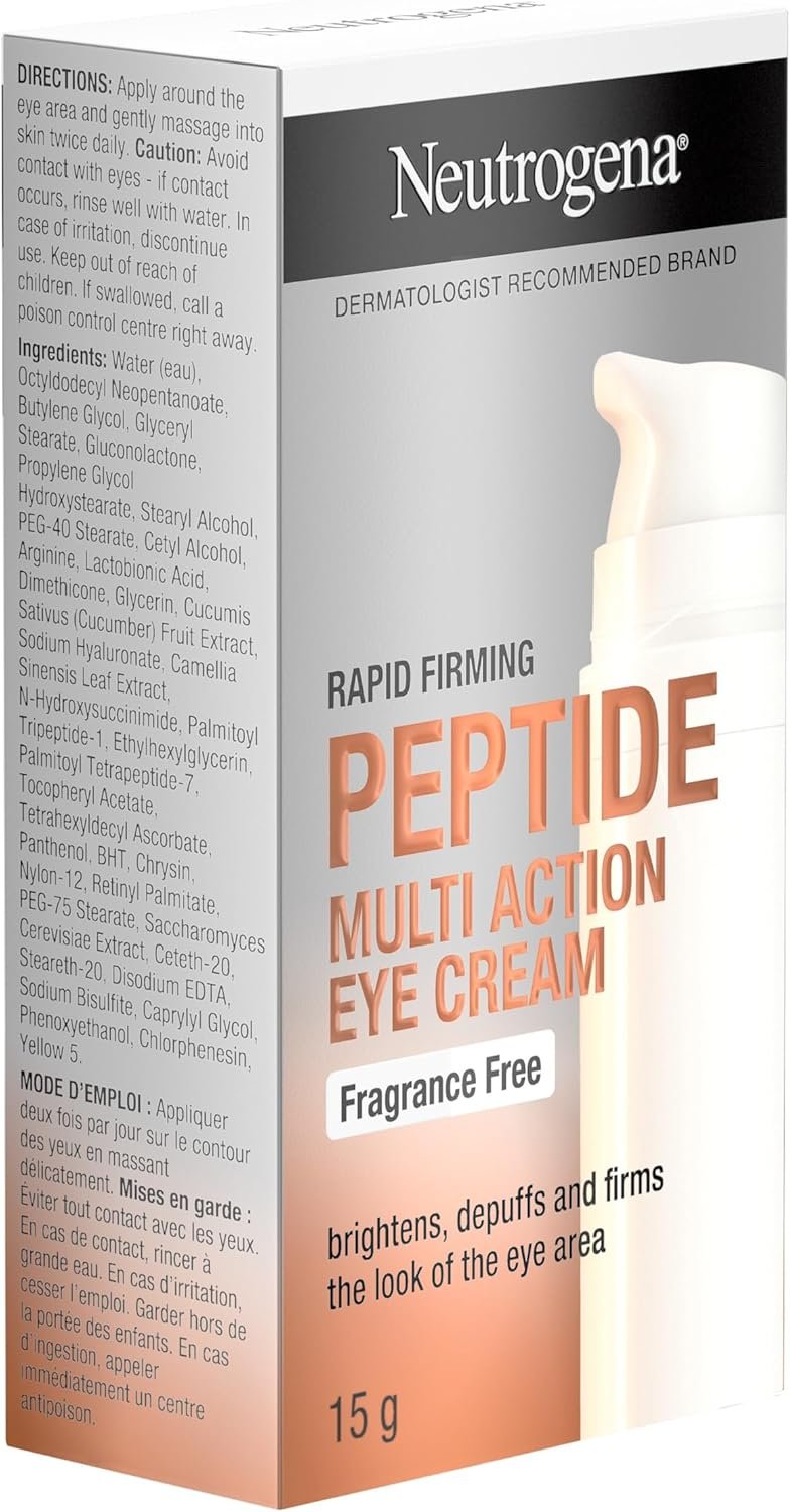 Neutrogena Rapid Firming Peptide Multi Action Eye Cream - Peptides - Dark Circles, Firm Skin, Puffy Eyes - 15 grams