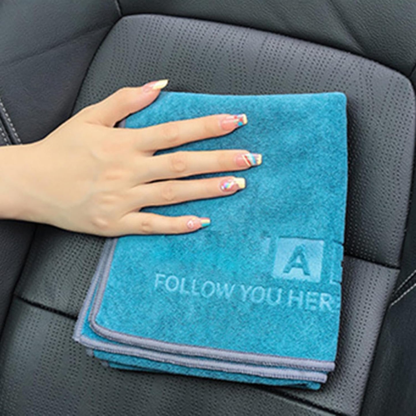 Vehicle Cleaning Cloth, Car Microfiber Towel, 13.78 x 29.53 Inches Multifunctional Quick-Drying Cotton Soft Towel, High Absorbency, Ideal for Housekeeping and Auto Detailing