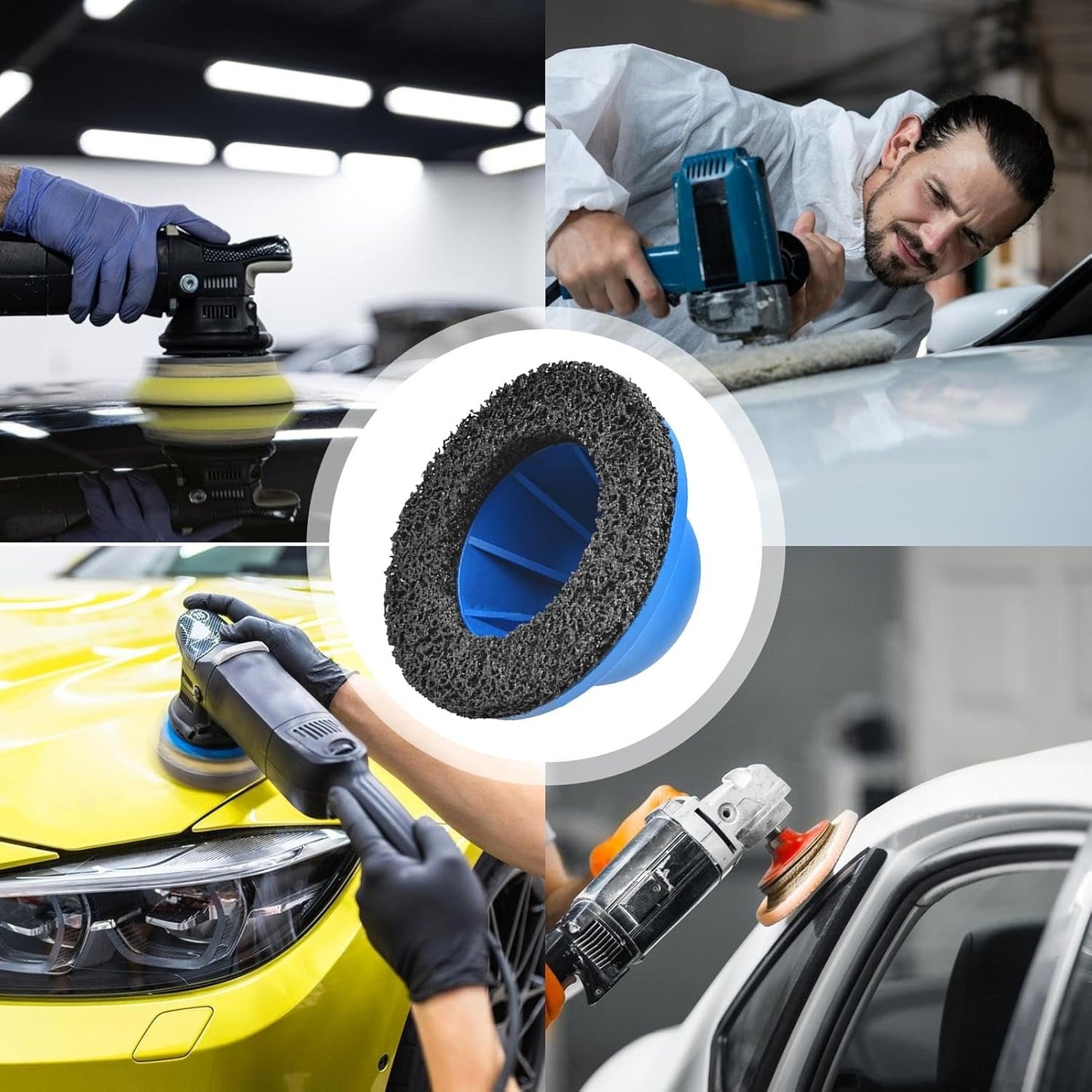 Wheel Hub Cleaning Tool, Multipurpose, Detailing Brush, Lightweight Rust Remover, Deep Clean Accessory for Sedans, Vehicles, Pickup Trucks, Auto Maintenance Kit