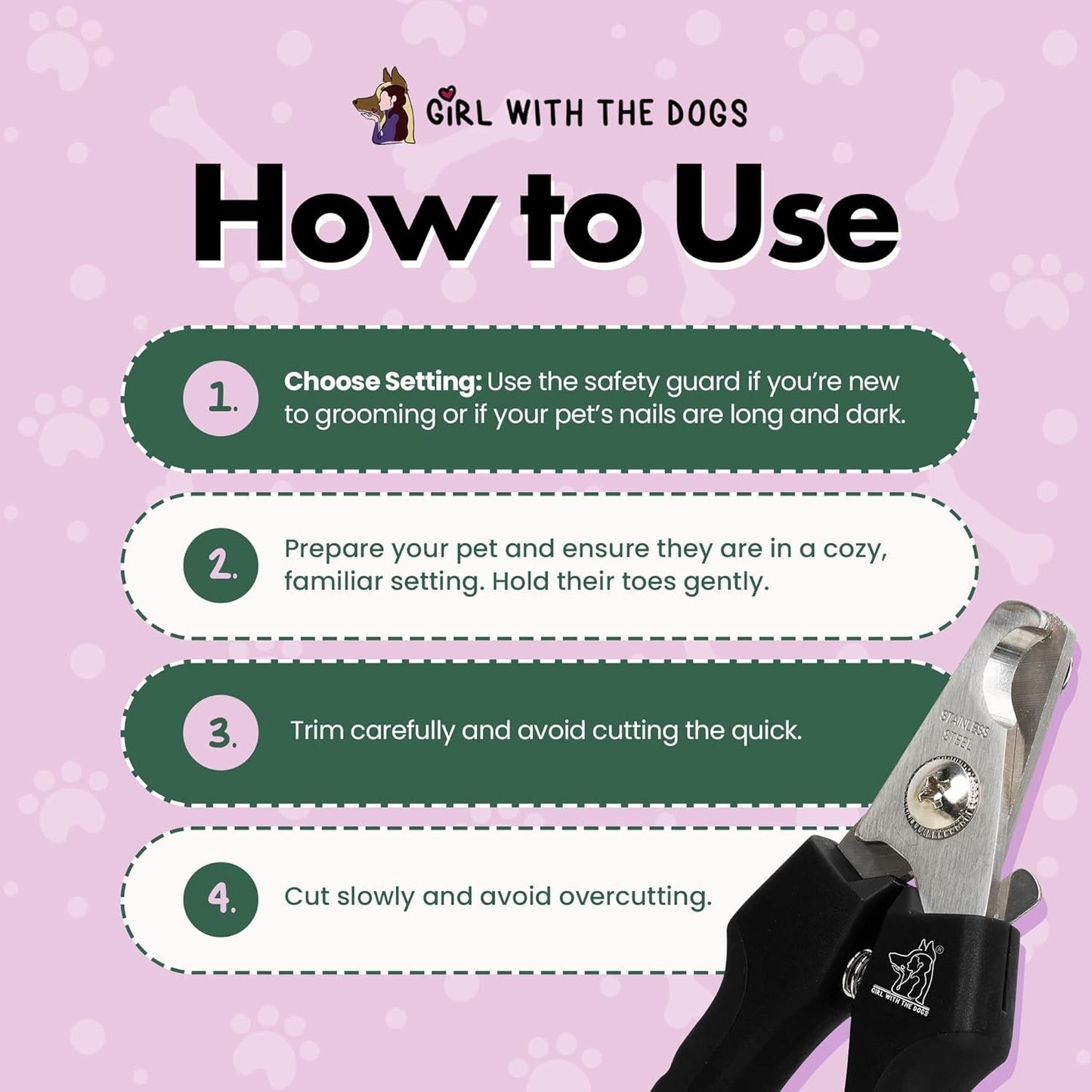 Pet Nail Trimmer - Nail Clippers for Grooming and Claw Care for Small & Large Dogs - Nail Trimmer (Small)