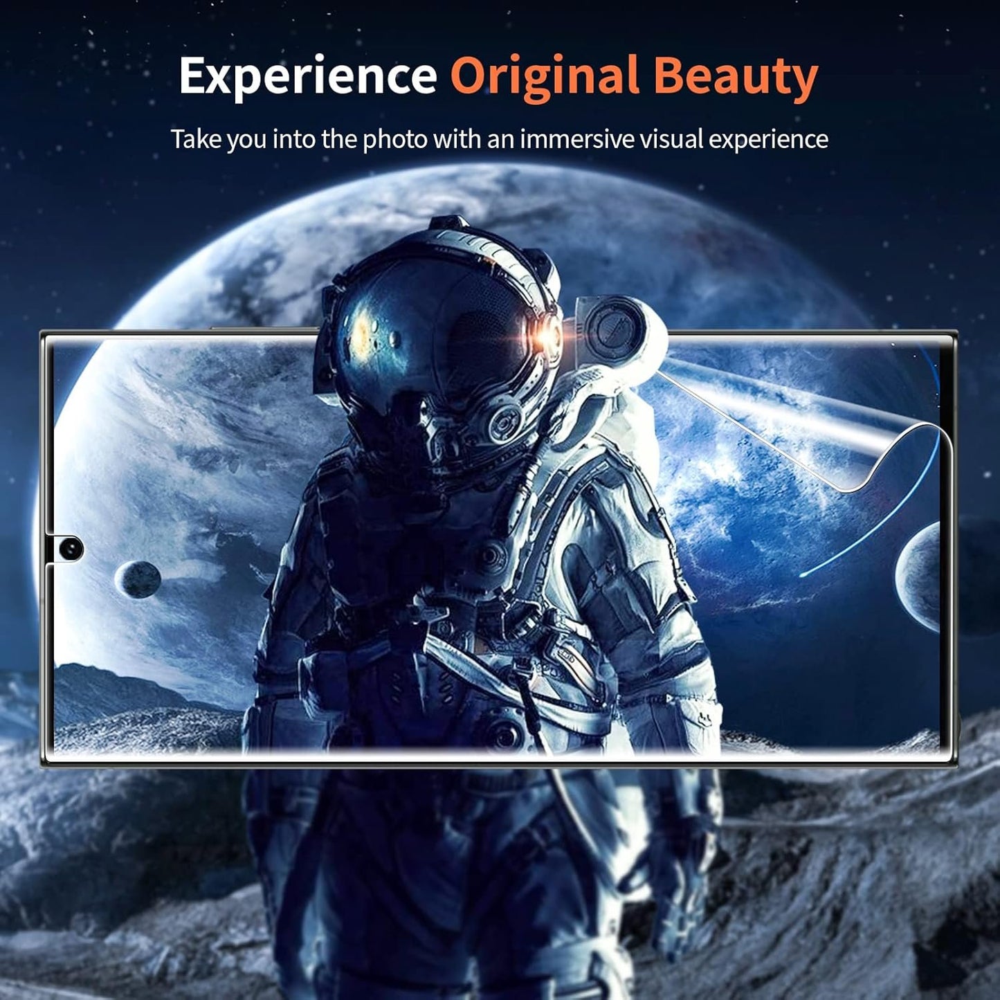 [2 Pack] QUESPLE TPU Privacy Screen Protector for Samsung Galaxy S22 Ultra 6.8-inch, Support Fingerprint Unlock, Anti-Spy, 3D Curved Screen Protector Film [Self-Healing] [Scratch Resistant] [Not Glass]