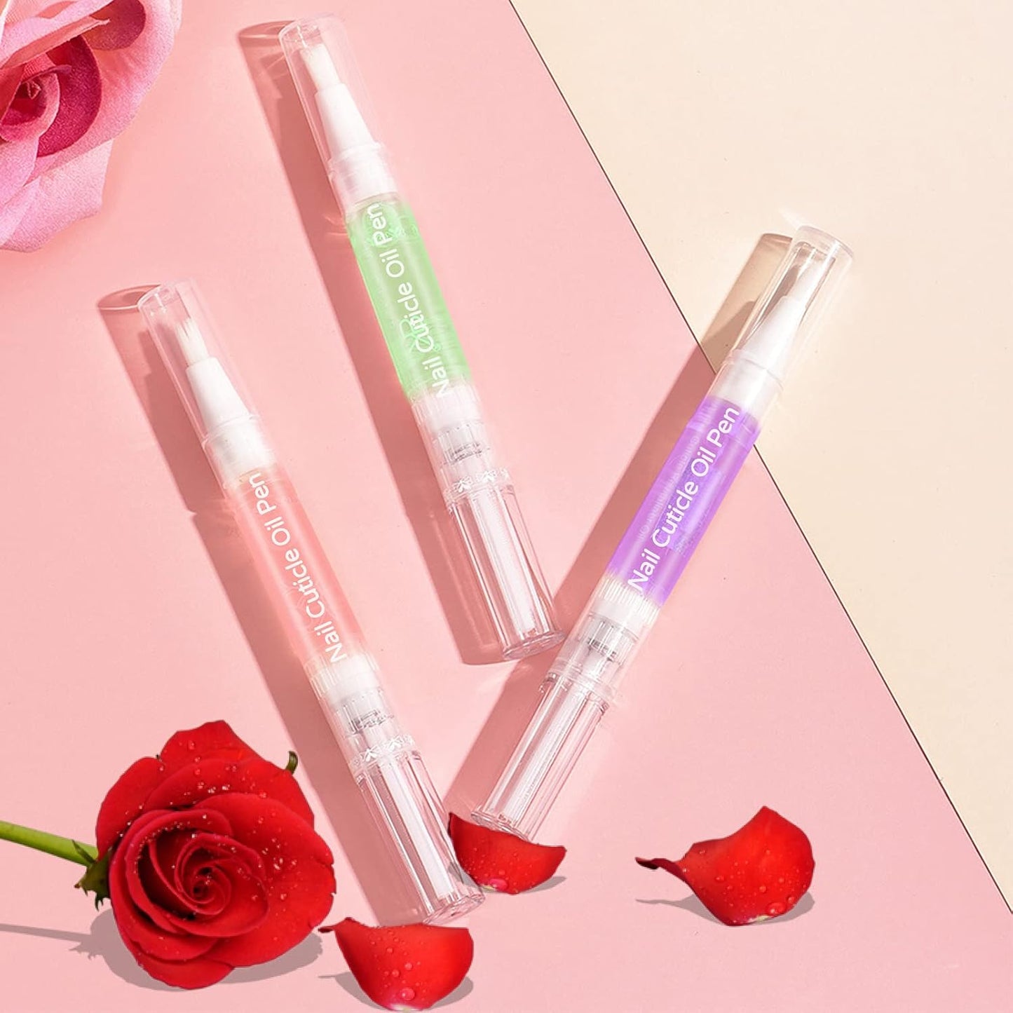 SULLMAR Nail Cuticle Oil Pen 28Pcs Nail Care Oil Pen Nail Nourishment Polish With Vitamins Moisturized Gel Repair For Gel Nails Care