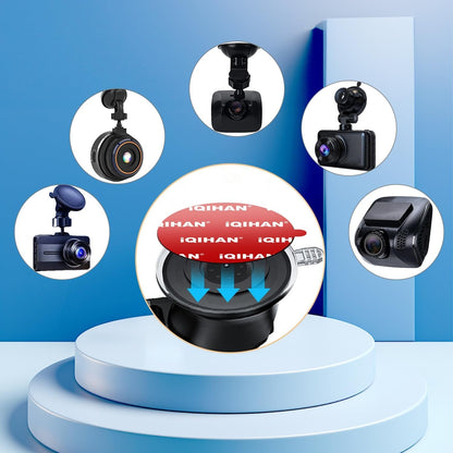 Sticky Adhesive Pads for Dash Cam Mount, 5pcs 63mm(2.48") Round Strong Double-Sided Mounting Sticker Tape Replacement for Dashcam Car Window Dashboard/Windshield Camera Suction Cup Holder Base