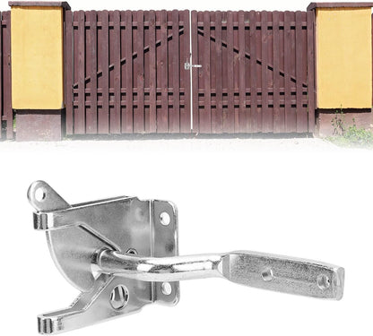 Chiusura a Scatto per Lucchetto in Acciaio Al Carbonio Zincato, Chiusura per Porta Resistente Alla Ruggine e per Carichi Pesanti con Viti di Montaggio per Cancelli, Capannoni,
