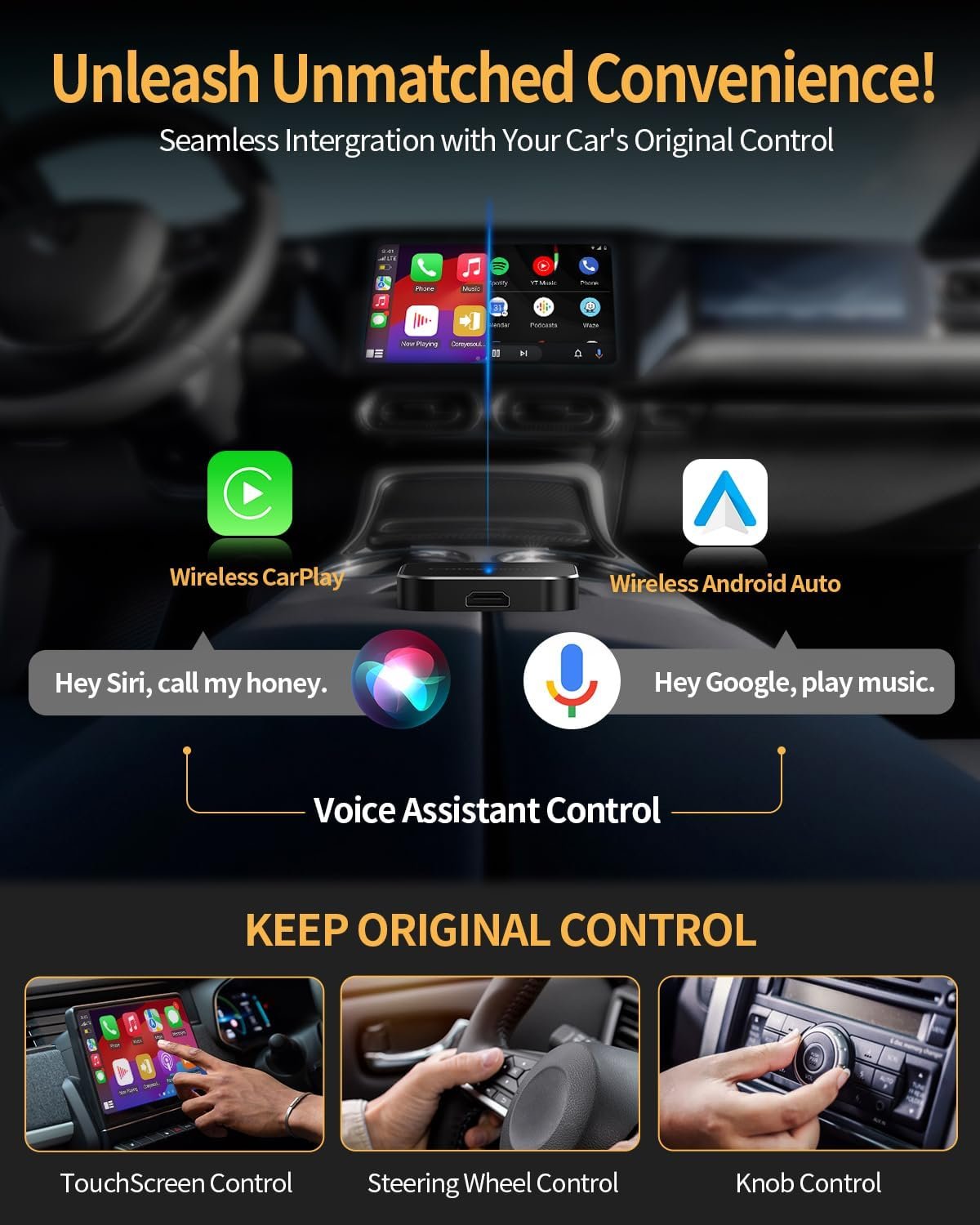 Coreyesoul CarPlay and Android Auto TV Adapter - Convert Any Wired CarPlay able to Read a TV Stick OEM Plug & Play