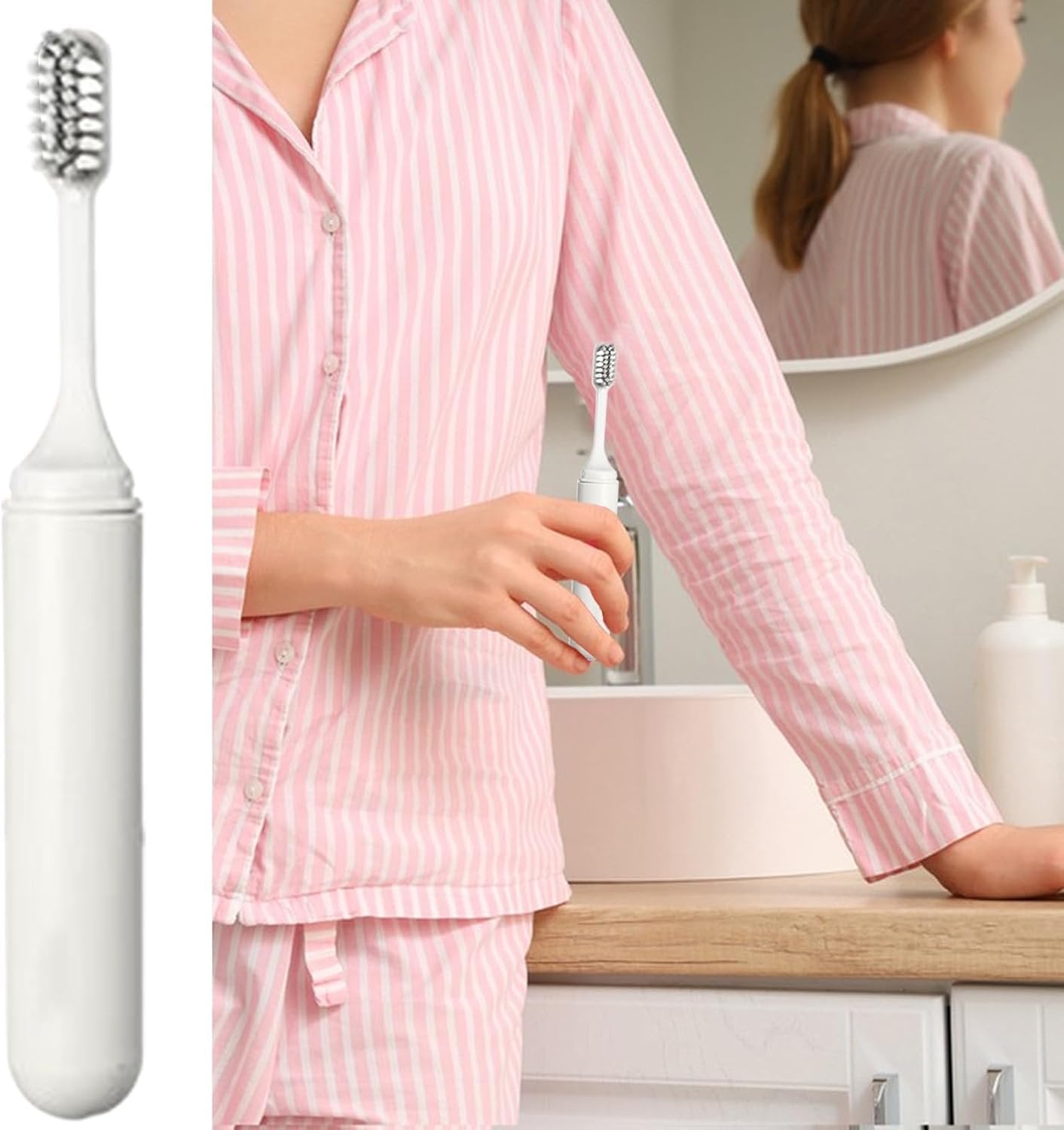 Travel Toothbrush Foldable - Travel Toothbrush | Travel Accessories Soft Bristles Toiletries With Detachable Head, Portable Cleaning Tools For Traveling Backpacking Camping Work, Compact Design,