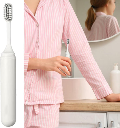 Travel Toothbrush Foldable - Travel Toothbrush | Travel Accessories Soft Bristles Toiletries With Detachable Head, Portable Cleaning Tools For Traveling Backpacking Camping Work, Compact Design,
