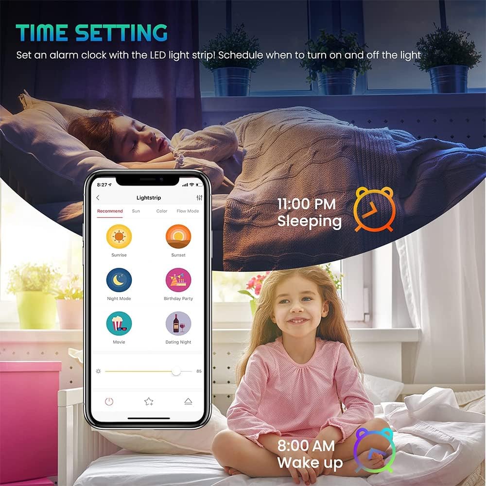 Yeelight 2M Smart WIFI LED Light Strip Plus Color Changing Bedroom Ceiling Outdoor Remote USB App Voice Control Alexa Tape