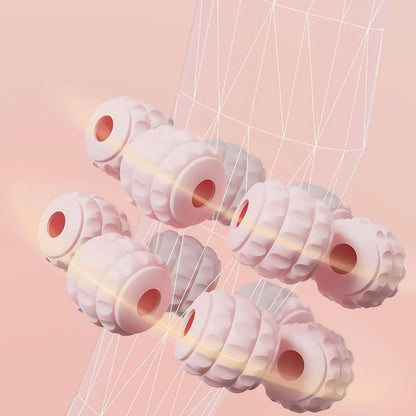 Baychon Circular Leg Clamp Roller for Muscles, Cellulite Remover for Legs Massager Roller Stick (Pink)