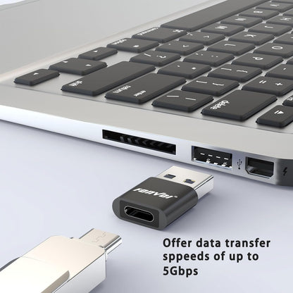 FONVOi USB to USB C Adapter 4 Pack,USB C Female to A Male Charger Type C Compatible with Apple MagSafe, iPhone 11 12 13 14 Pro Max,Samsung Galaxy S23 S22 (Black)