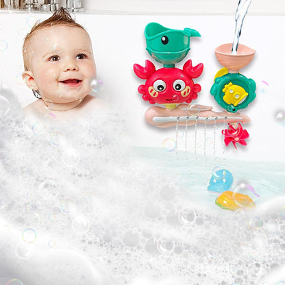 Suction Bath Toys, Shower Water Toys, 8.27x8.07x3.15 Inches Heavy Duty Colorful Multipiece Set, Bathtub Fun Cup Play for Beach, Pool and Entertainment Kids Bathroom