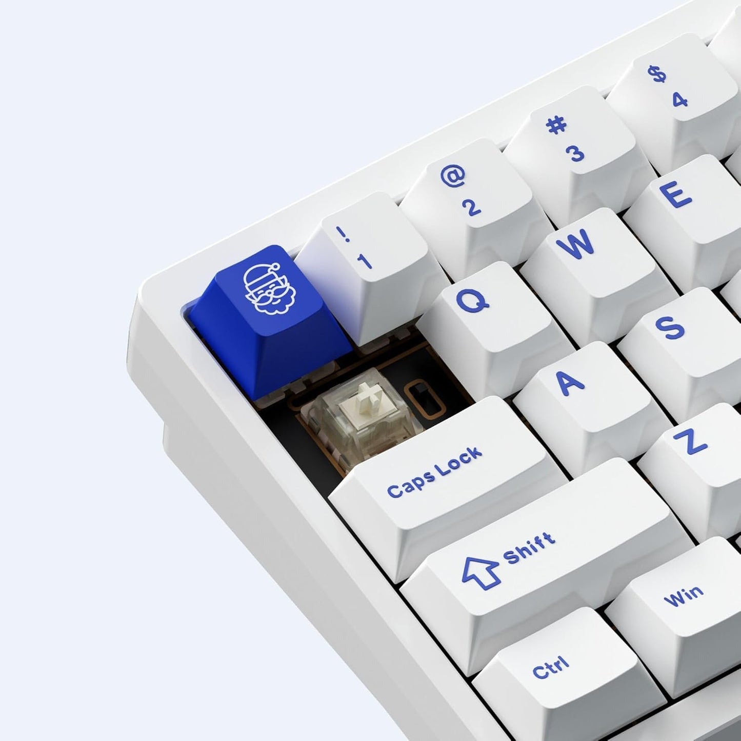 BOYI 65V2 CNC Aluminum 5-Second Quick-Release Wireless Gaming Keyboard,QMK/VIA Tri-Mode Custom Hot Swappable RGB 65% Mechanical Keyboard for Windows/Mac/PC (White)