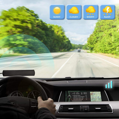 Eightwood Car Stereo FM Radio Antenna, Hidden Windshield Antenna, DIN Plug Adhesive Patch Antenna + DIN Female to ISO Adapter for Vehicle Car Truck Stereo Receiver Head Unit FM HD Radio