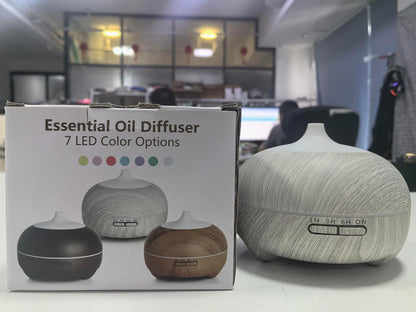 Hianjoo Essential Oil Diffuser 500ml, Electric Aroma Diffuser Humidifier Ultrasonic Aromatherapy for Bedroom Spa Yoga with 14 LED Lights - Great Choice Gifts for Families Lovers Friends (White)