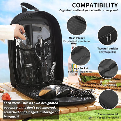 ReaNea Camping Essentials Accessories Camping Gear Must Haves, Cooking Utensils Set Rv Camping Kitchen Backpacking Supplies Camper Gadgets Outdoor Hiking Travel Picnic Gifts
