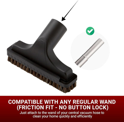 Broan-NuTone by Drainvac CT160G Upholstery Brush for Furniture – Central Vacuum Accessories, Natural Bristles for Deep Cleaning, Durable Build, Compatible with Most Wands