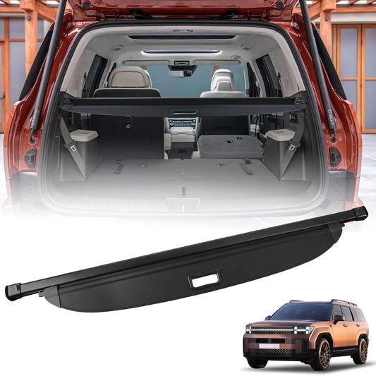 Cargo Cover for Hyundai Santa Fe - Tesmirror Retractable Cargo Cover for 2024 Hyundai Santa Fe Accessories Rear Trunk Security Shade Luggage Security Shield Shade, Only fit 2024