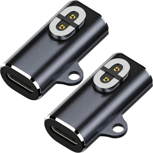 (2 Pack) USB C Charger Adapter Converter for Aftershokz Headphones Charger, Magnetic Adapter Charger for Shokz Aeropex,OpenRun/Pro,OpenRun Mini,OpenComm 2/UC, for Aftershokz Charging Cable