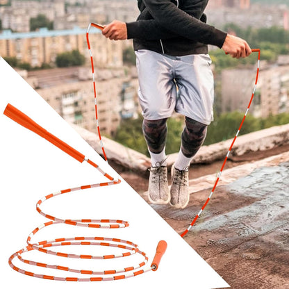 Beaded Jump Rope, Adjustable Fitness, 280 cm/110.24 Inches Adult Training Gear, Cardio Exercise Tool, Durable Workout Accessory, for Gym School Playground Park, Indoor Outdoor Use