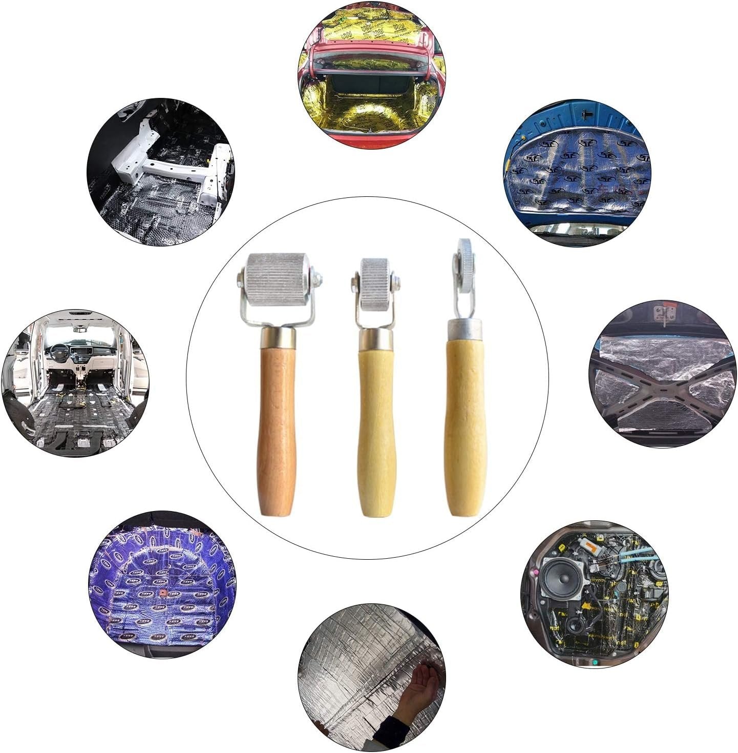 ITEQ Car Sound Deadening Roller Sound Proof Insulation Tool for Auto Noise Roller Car Sound Deadener Application Installation Tool Rolling Wheel Interior Accessories