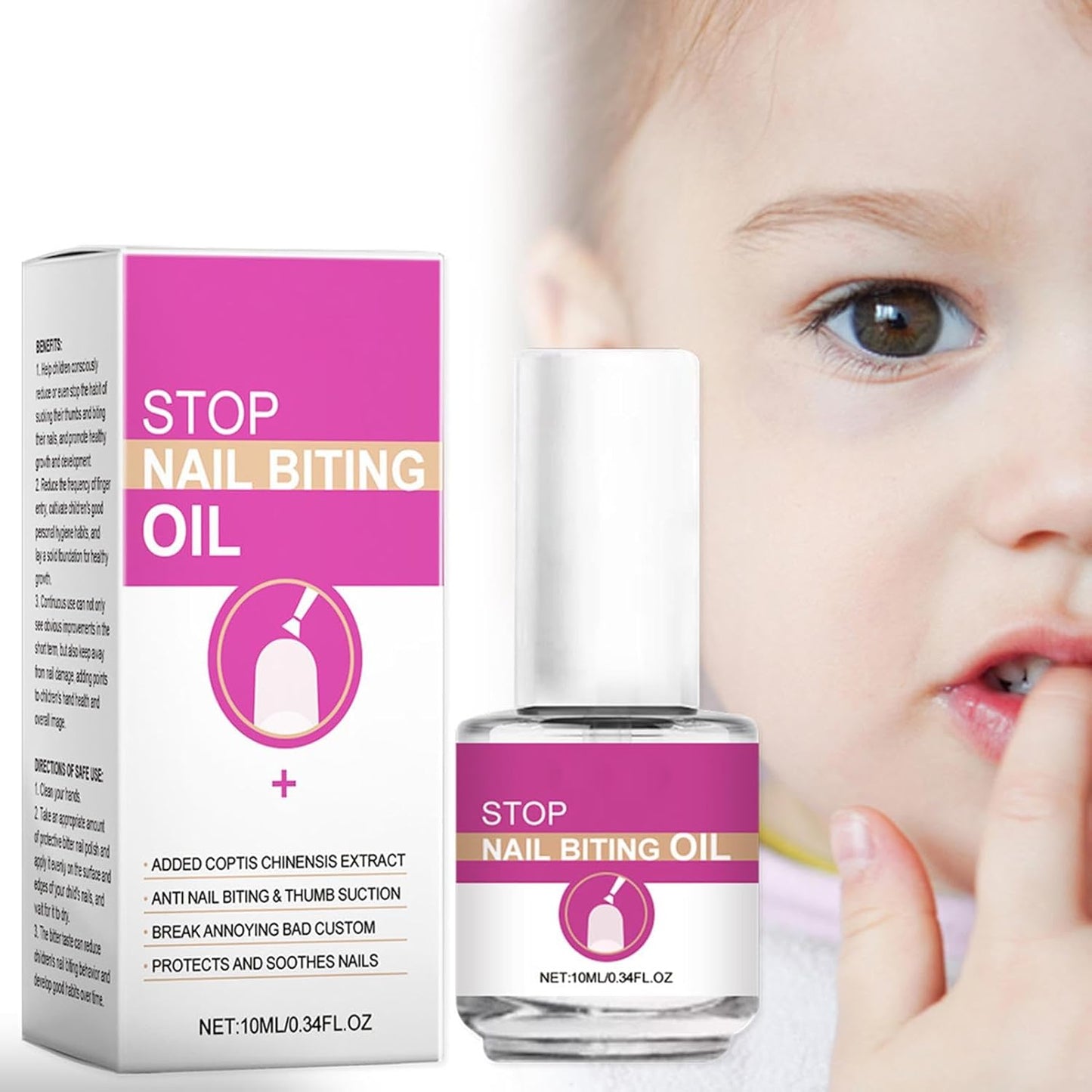 Stop Nail Biting Kids - Anti Nail Biting Nail Oil | Nail Care, Safe & Effective Solution for Nail Biting Prevention, No Bite Nail Polish