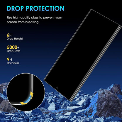 KUUBUUL Privacy Screen Protector for Samsung S23 Ultra, [2 Pack] Anti Spy Tempered Glass for Samsung Galaxy S23 Ultra [Support Fingerprint Unlock] [Easy Installation][9H Hardness][Bubble Free]