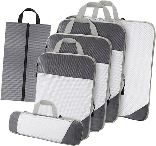 Gralara Ultimate Travel Packing Cubes Set for Seamless Organization, Gray