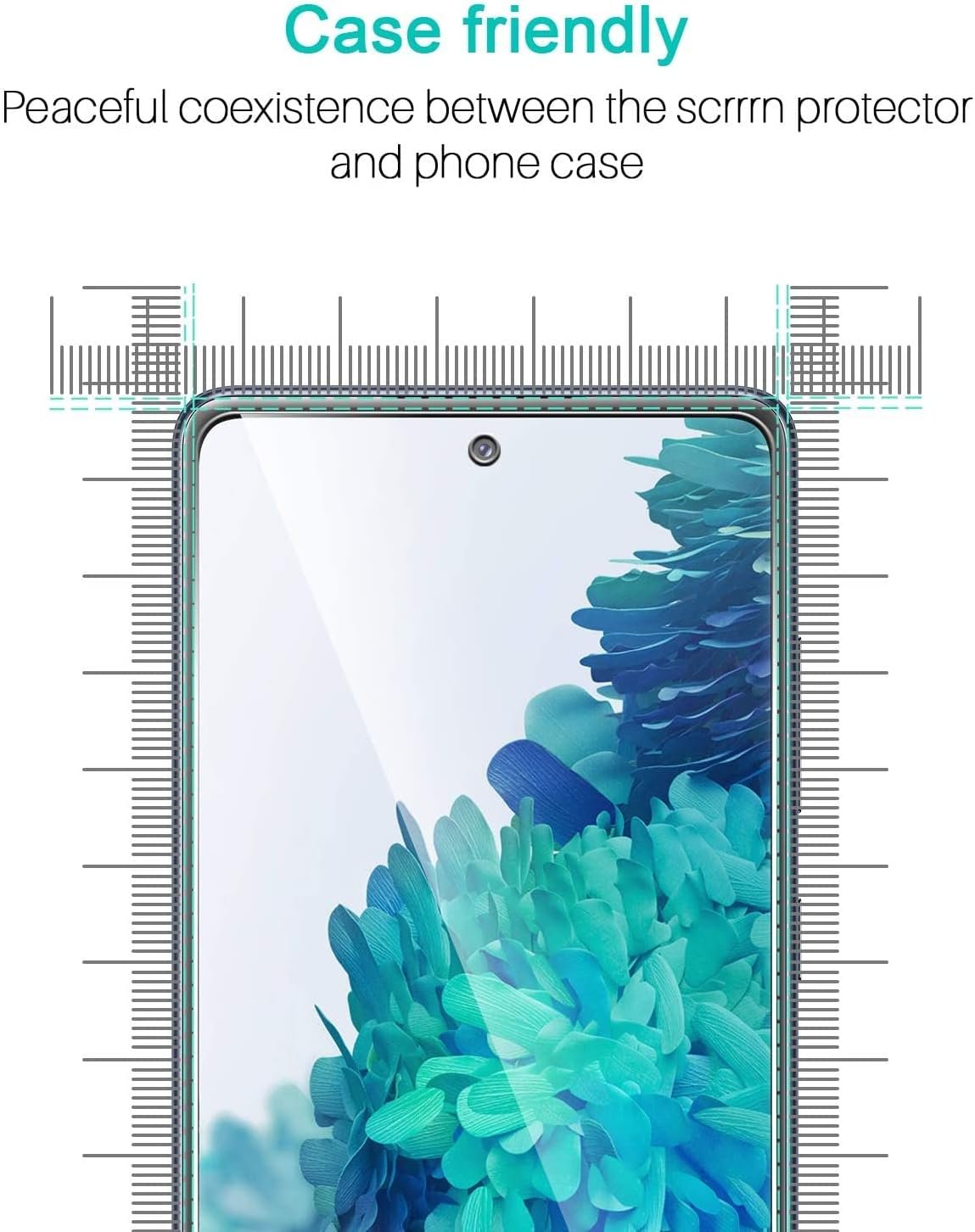 LK 3 Pack Screen Protector Compatible for Samsung Galaxy S20 FE 5G 6.5 inch, Tempered Glass HD Transparent, Easy Frame Installation, Bubble Free, Case Friendly