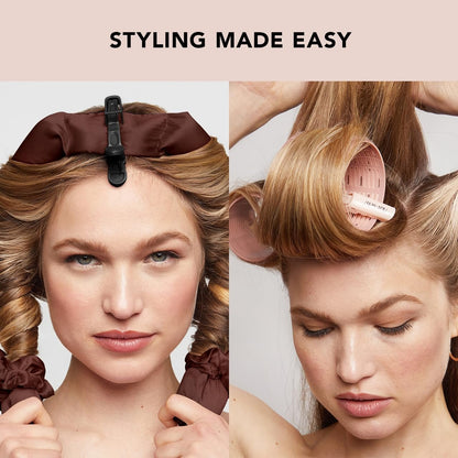 Kitsch Alligator Clips for Hair - Stylish Hair Sectioning and Roller Clips | Ideal for Styling, Volume, and Makeup - Hair Accessories for Women | 3pc Set in Blush Pink