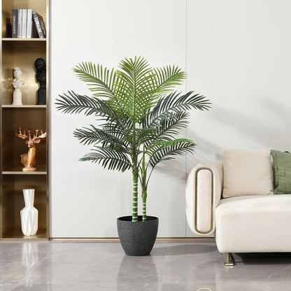 OAKRED Artificial Golden Cane Palm Tree,5FT Tall Fake Plant Faux Palm Plants for Indoor,Artificial Plants for Office Home Living Room Patio Decor