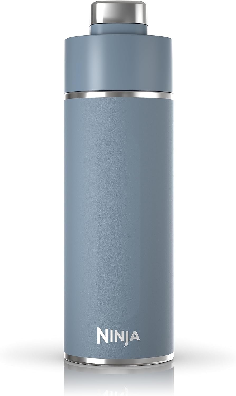Ninja Thirsti 24oz Travel Bottle for Sparkling Drinks, Fizzier Longer, Leak Proof, 24 Hours Cold, Dishwasher Safe, Insulated Tumbler, Blue, DW2401CBL (Canadian Version)