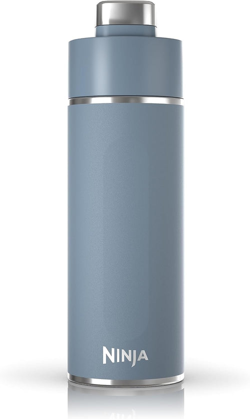 Ninja Thirsti 24oz Travel Bottle for Sparkling Drinks, Fizzier Longer, Leak Proof, 24 Hours Cold, Dishwasher Safe, Insulated Tumbler, Blue, DW2401CBL (Canadian Version)