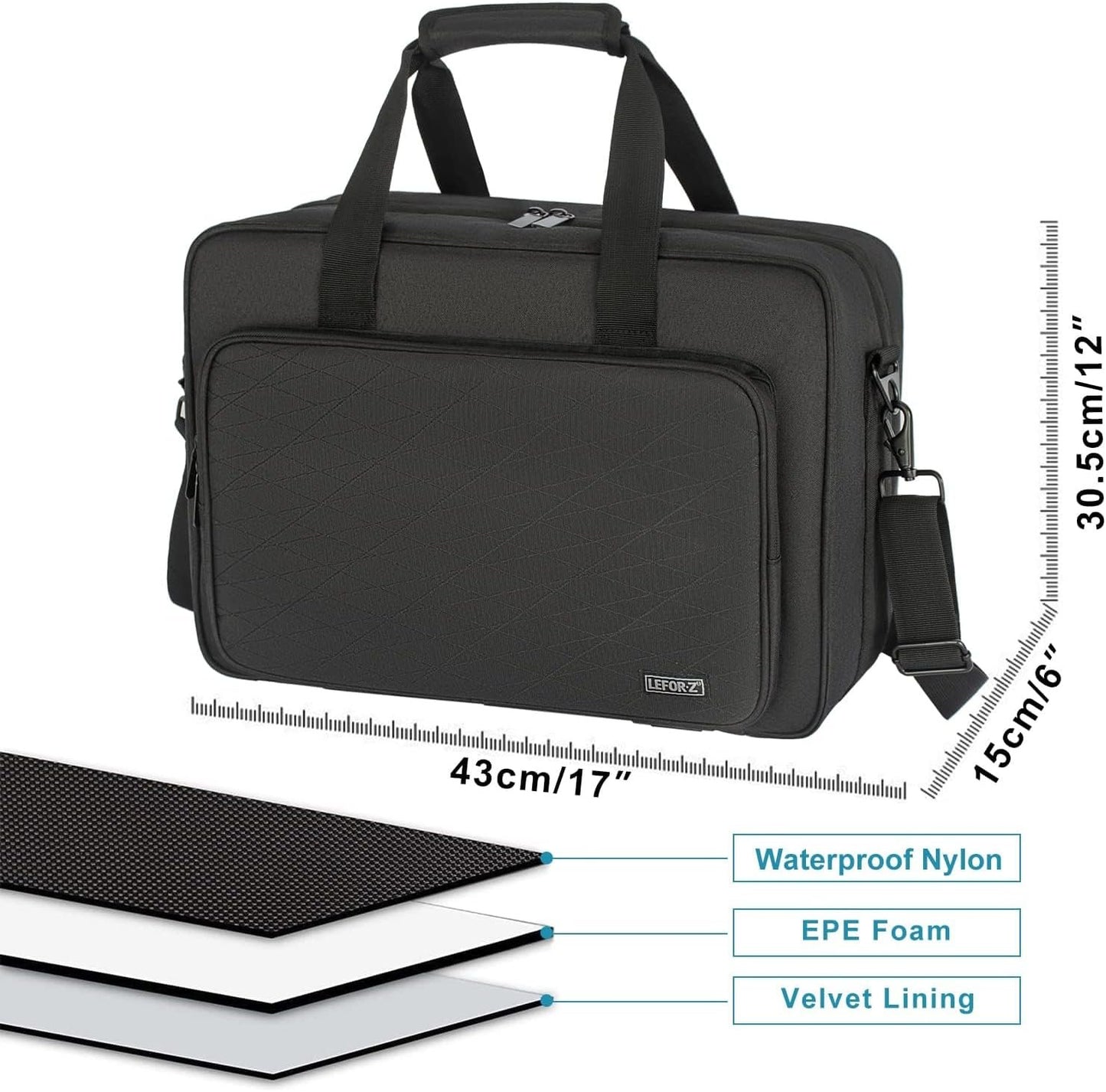 Case Compatible with PS5/PS5/PS5 Pro/PS4,Console Carrying Travel Case Compatible with Playstation 5 and PS5 Digital Edition,Protective Storage Bag Fits for PS5 Controllers,Game Discs,Charger&Accessories-Black