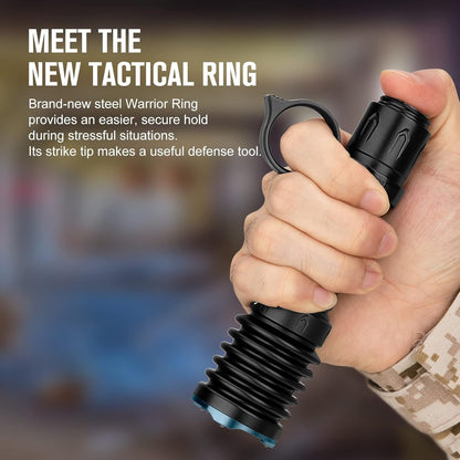 OLIGHT Warrior X 3 2,500 Lumens Tactical Flashlight Rechargeable LED Flashlight, Bright Flashlight with MCC3 USB Magnetic Charging for Search & Rescue, Outdoors Activities, Night Security, etc