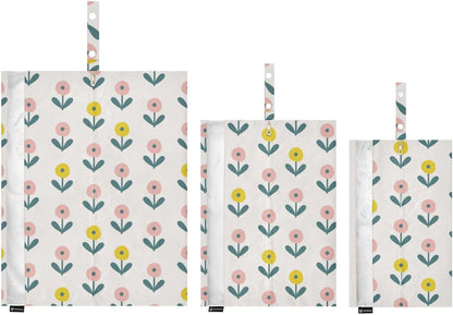 3 Set Packing Travel Organizer Rustic Flowers Cute Portable Closet Storage Compression Bags Bedroom Storage And Organization