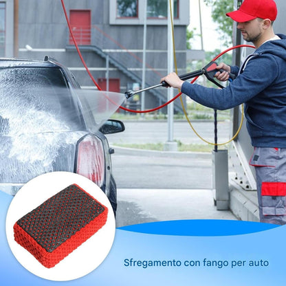 Car Detailing Sponge, Wash Mud Brush, 5.12in Cleaning Scrub Tool, Non Scratch, All Purpose Utility Pad for Auto Care, Household, Garage, Vehicle, Interior, Exterior Use