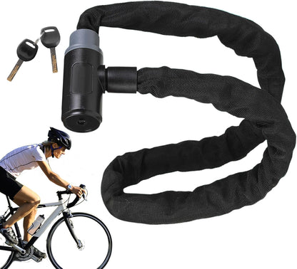 Bike Chain Lock, Road Bicycles Security Tool, Heavy Duty Anti Theft Device, Sturdy Locking Gear, Ideal for Electric Vehicles, and Urban Safety Supplies, 0.24x47.24 Inches