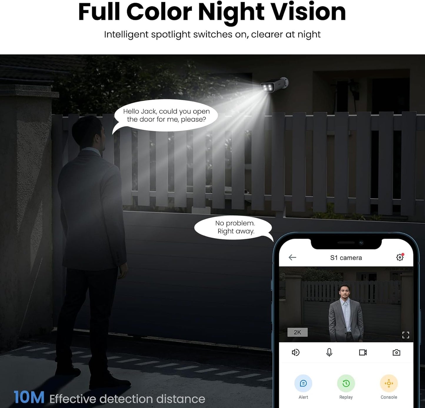 Cameras for Home Security-2K Wireless Security Camera Outdoor with AI Motion Detection & Siren, Non-Stop Solar Powered Charging, Color Night Vision, SD/Cloud Storage, Waterproof, S1 4P