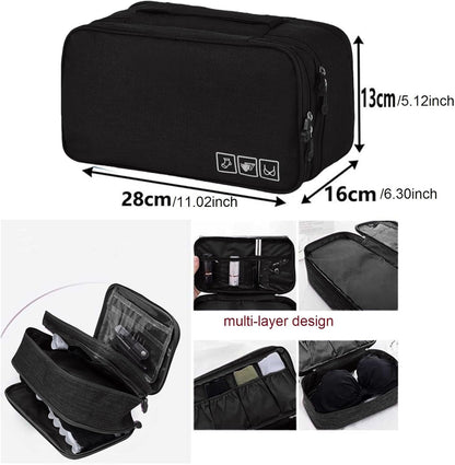 Travel Multi-function Underwear Organize Storage Bag Portable Bra Socks Lingerie Accessories Pack Cube Toiletry Bag