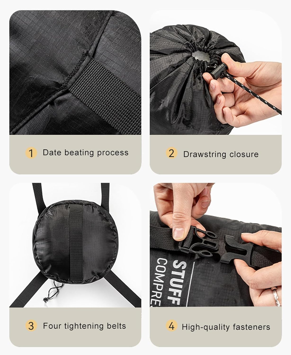 Backpacking Compression Bag | Waterproof Stuff Sacks for Backpacking,Lightweight Outdoor Gear, Quick-Dry Storage Pack for Travel
