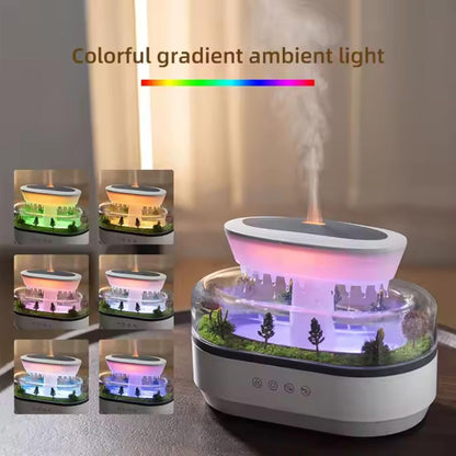 Raindrop Aroma Diffuser – White Noise & Rain Sounds,Garden Decor Essential Oil Diffuser & Cool Mist Humidifier | 250mL, 7 LED Colors, AU Plug
