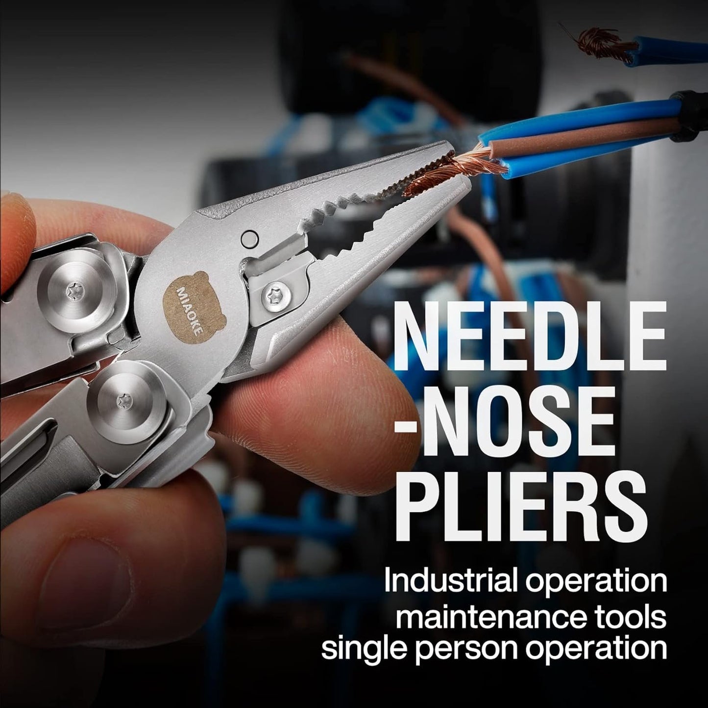 MIAOKE Multitool 23 in 1 with Premium Gift Box, Screwdrivers Saw Screwdrivers Bottle Opener Pliers Camping Knife Cool Gadgets for Men, Best Gift for Boyfriend Son Dad Him Husband, (Silver-Discover)