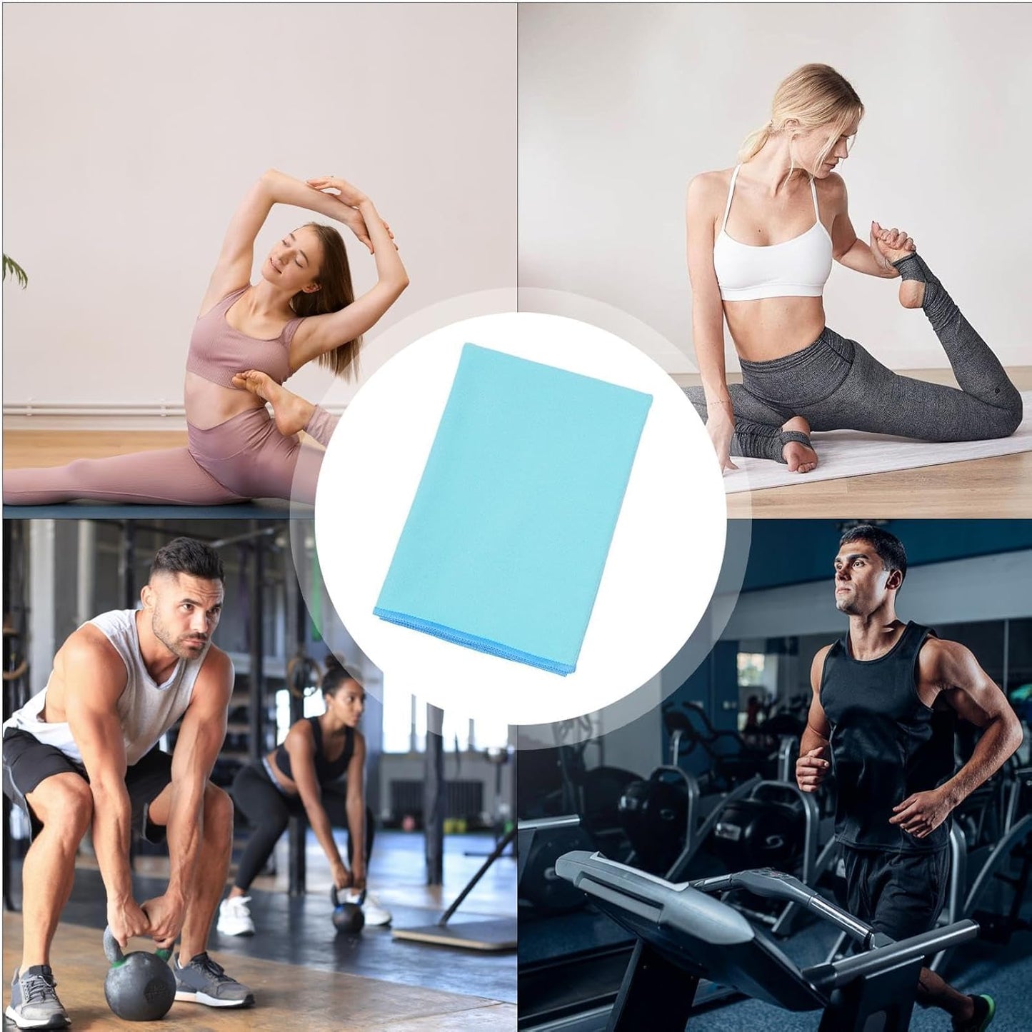 Microfiber Gym Towel, Quick Drying Workout Towel, 3x Absorbent Cleaning Supply, Post Workout Gear, Sweat Towels, Ideal for Fitness Routines, Or Sports Activities, 29.92x59.84 Inch