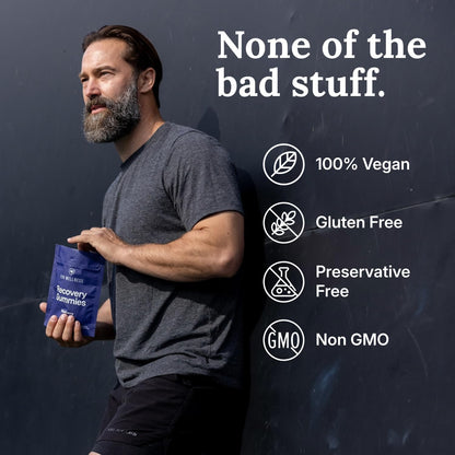 Electrolyte Recovery Gummies™ Blueberry Flavor Hydration Gummies with VitaBlue® Blueberries & Electrolytes - Exercise Recovery, Energy Boost, Replenishment & Antioxidants Non-GMO, Vegan, Gluten-Free