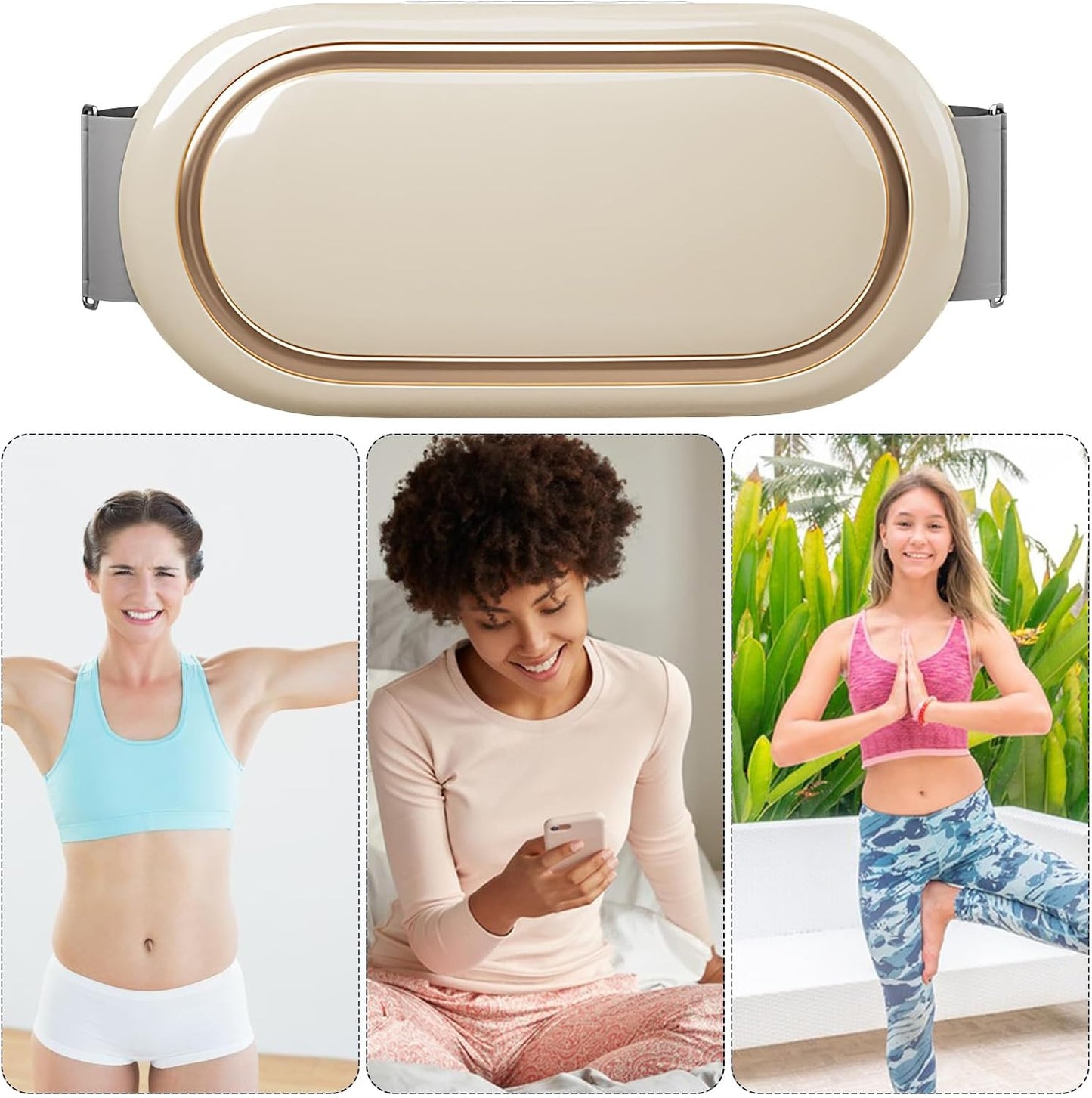 Abdominal Slimming Belt | Electric Abdominal Tool, Portable Wireless Massage Belt for Muscle Building Fat Burning Shaping and Firming