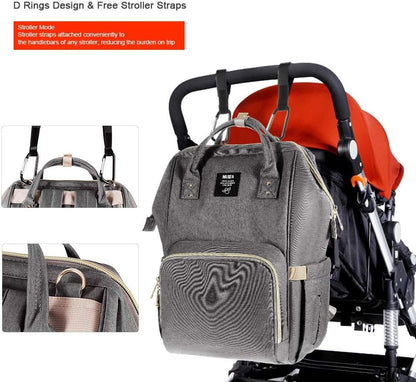 MUIFA Diaper Bag Multi-Function Waterproof Travel Backpack Nappy Bag for Baby Care with Insulated Pockets
