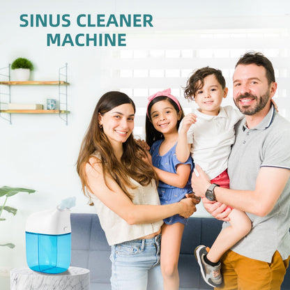 Nasal Irrigation System, Nasal Rinse Machine, Sinus Rinse Machine, Sinus Cleaner Machine with Water Tank & Waste Collection Tank - Nose Cleaner for Sinus,Sinus Adult,Allergy Relief - Blue