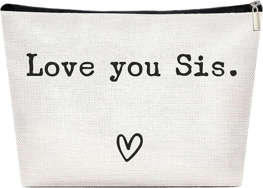 Toiletry Bag Travel Bag - Best Sister Ever Toiletry Organizer Sister,Funny Christmas Birthday, Large Portable Travel Toiletries Hygiene Bag for Accessories Shampoo Toiletries