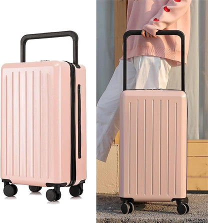 Luggage 24 in Large Capacity Luggage Security Combination Lock Suitcase Wear-Resistant Luggage Trolley Suitcase (Color : Green, Size : 24Inch)