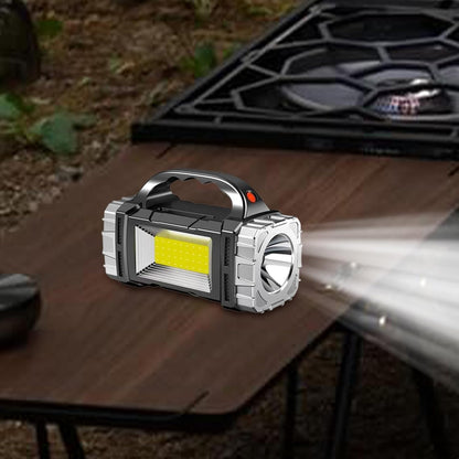 Generico Solar Flashlight, USB Rechargeable Waterproof Torch, Emergencies Power Bank, Rugged Outdoor Gear, Solar-Powered LEDs Light for Hiking, Camping, Survival, Travel, Work Situations